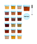 Set 18 recipiente etanșe sticlă pentru mâncare bebeluși