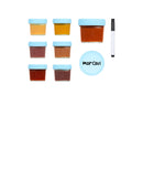 Set 6 recipiente etanșe sticlă pentru mâncare bebeluși