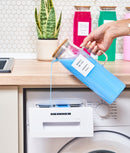 Set 4 recipiente sticlă detergenți lichizi, capac bambus & inox