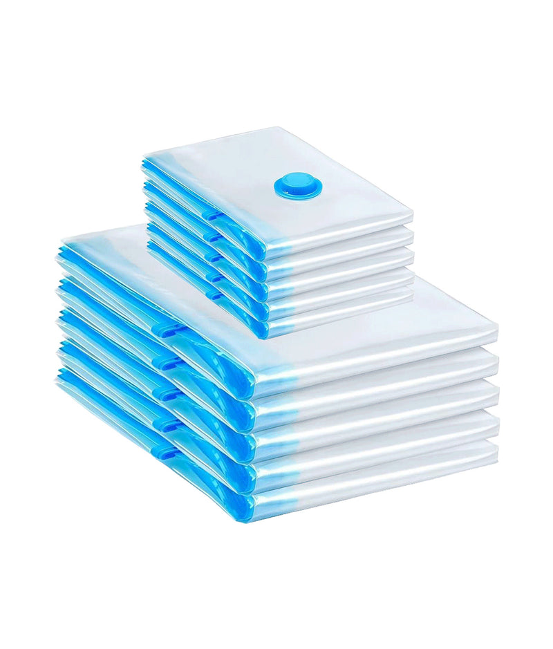 Set 10 saci vidat haine, 2 dimensiuni, pompă înclusă