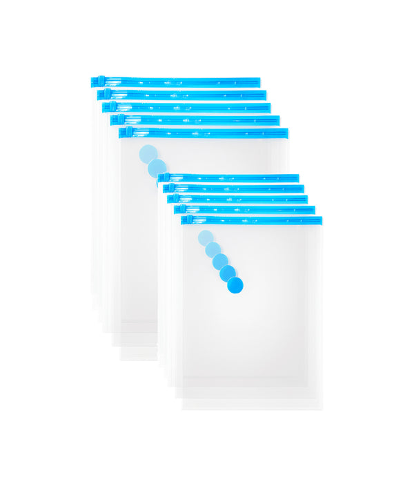 Set 10 saci vidat haine, 2 dimensiuni, pompă înclusă