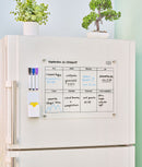 Set 2 planificatoare magnetice frigider, print negru