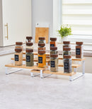 Set 2 suporturi etajate, modulare, bambus