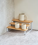 Set 2 suporturi etajate, modulare, bambus