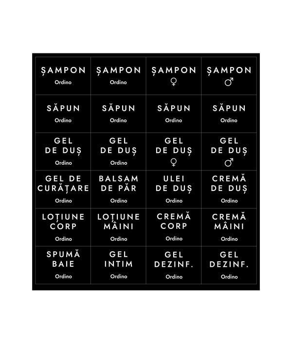 Set 24 etichete dozatoare îngrijire personală, albe, fără fundal