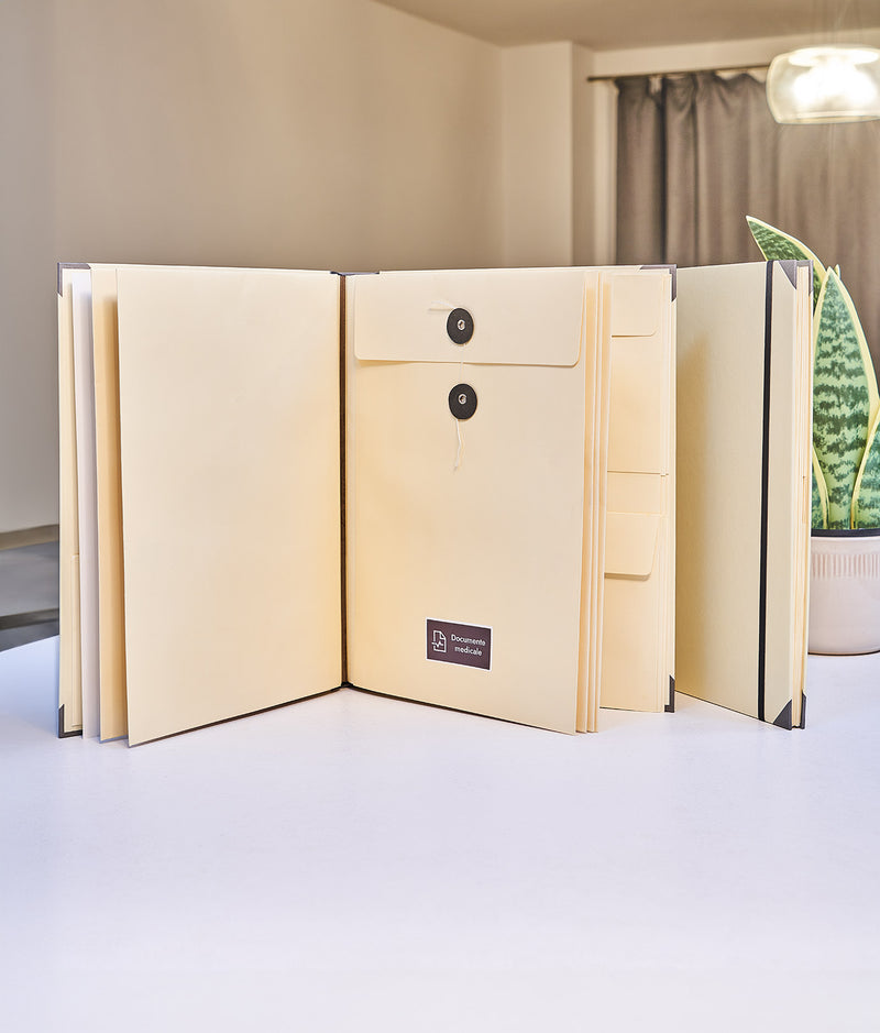 Set 24 etichete organizare documente, gri, marker inclus