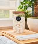 Set 2x24 etichete rotunde, negre, marker inclus