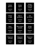 Set 24 etichete recipiente curățenie cu pulverizator, negre, marker inclus