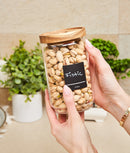 Set 2x20 etichete recipiente alimente uscate, negre, marker inclus