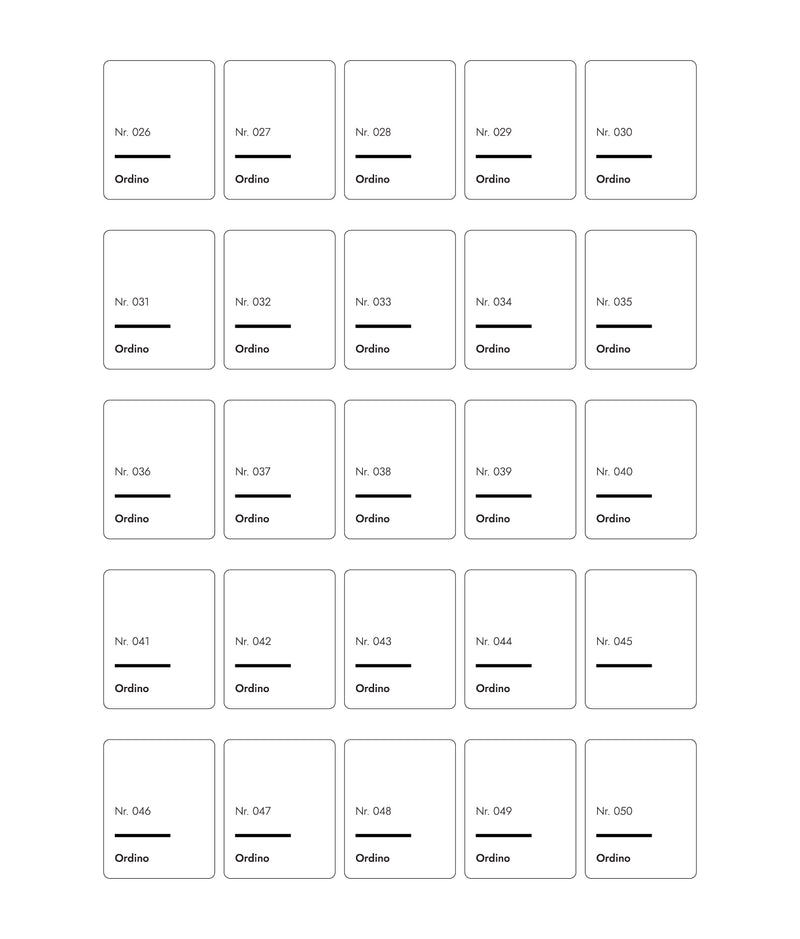 Set 50 etichete recipiente condimente, albe, marker inclus