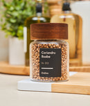 Set 50 etichete recipiente condimente, negre, marker inclus