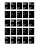 Set 50 etichete recipiente condimente, negre, marker inclus