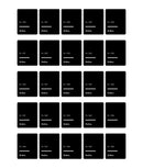 Set 50 etichete recipiente condimente, negre, marker inclus