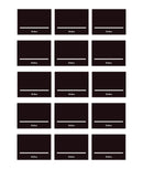 Set 60 etichete dreptunghiulare, negre, marker inclus