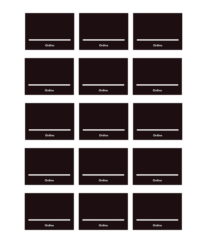 Set 60 etichete dreptunghiulare, negre, marker inclus