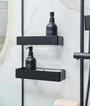 Set 2 rafturi organizare baie, autoadezive, design minimalist