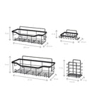 Set 4 rafturi organizare baie, autoadezive, design clasic