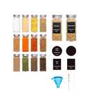 Set 12 sticluțe condimente, capac aluminiu