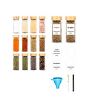 Set 12 sticluțe condimente, capac bambus