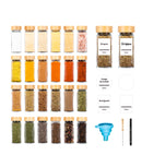 Set 24 sticluțe condimente, capac bambus