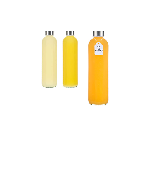 Set 2 sticle etanșe băuturi, capac inox