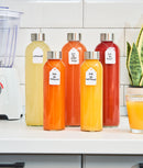 Set 8 sticle etanșe băuturi, capac inox