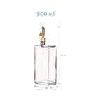 Set 4 sticle ulei și oțet, cu picurător, pătrate