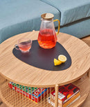 Set suporturi farfurii de masă, piele ecologică, negru