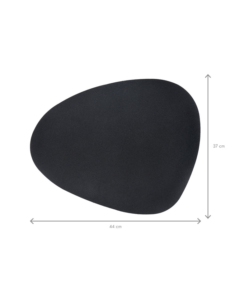 Set suporturi farfurii de masă, piele ecologică, negru