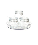 Tavă rotativă Lazy Susan, frigider, transparentă