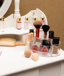 Organizator cosmetice oval, 6 compartimente