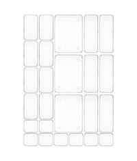 Set 25 cutii modulare organizare sertare, produse îngrijire personală