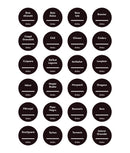 Set 4x24 etichete sticluțe condimente, negre, marker inclus