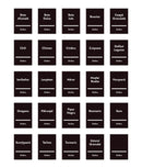 Set 4x24 etichete sticluțe condimente, negre, marker inclus