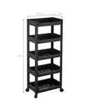 Organizator etajeră XL cu 5 nivele pe roți