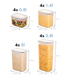 Set 16 recipiente etanșe depozitare alimente