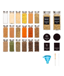 Set 18 sticluțe condimente, capac aluminiu